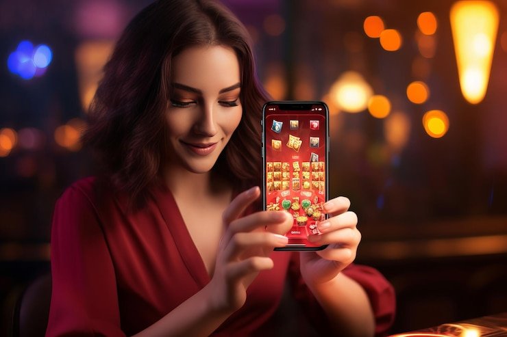 Pengguna bersantai sambil memasang taruhan olahraga melalui perangkat mobile di platform 2xu